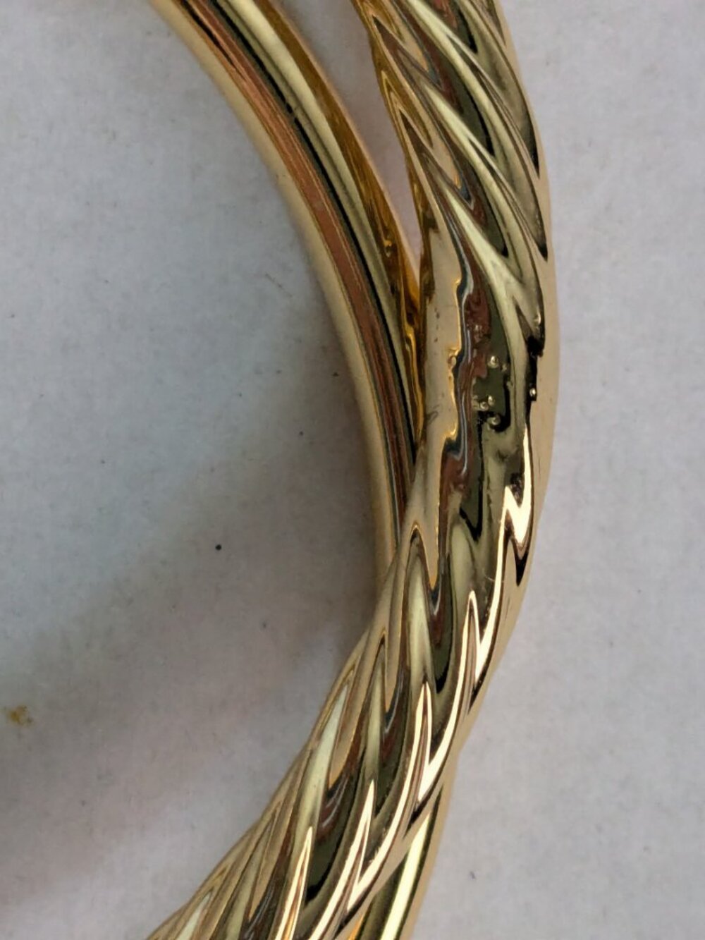 ARGENTO VIVO STUDIO Gold Tone Rope Solid Bangle Bracelets - Picture 6 of 8